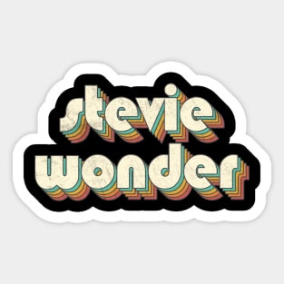 Retro Vintage Rainbow Stevie Letters Distressed Style Sticker